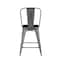 Flash Furniture Clear Coat Metal Counter Stool & Black Poly Seat XU-DG-TP001B-24-PL1B-GG - alternate 4